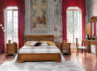 Luxus Schlafzimmer Set 8tlg. Bett + 2x Nachttisch +Schminktisch Designer Möbel Massivholz