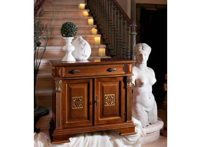 Klassischer Wandschrank Anrichte Holz Buffet Vitrine Luxus Schrank Möbel