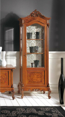 Holz Vitrinen Glas Schrank Echtholz Vitrine Wohnzimmer Möbel Anrichte