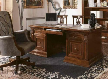 Büroeinrichtung Arbeitszimmer Sessel Büro Möbel Chef Sessel Barock Rokoko 3tlg. Massivholz