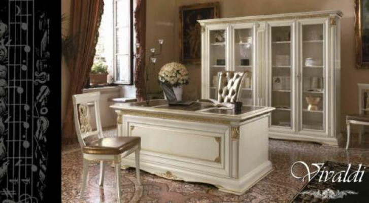 Schreibtisch Büro Tisch Edle Massivholz Tische Barock Rokoko Antik Stil 186x91cm Neu