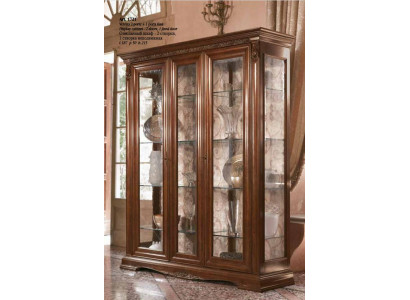 Vitrine Vitrinen Schrank Glasschrank Wohnzimmer Regal Barock Rokoko Echtes Holz