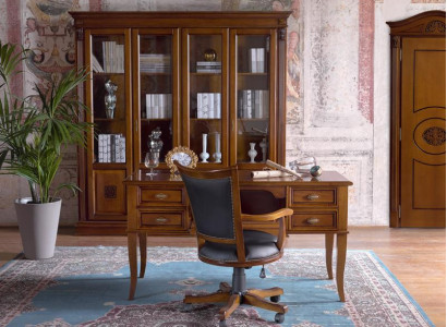 Büroset Schreibtisch Chefsessel Komplett Büro Office Barock Rokoko 2tlg.