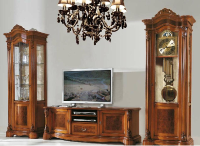 Wohnzimmer rtv Vitrine Wohnwand Schränke Design tv Art déco Vitrinen Set Schrank