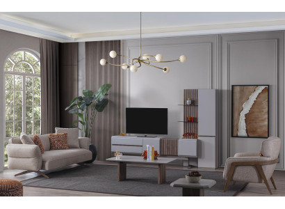 Wohnzimmer Set Einrichtung Komplettes Zimmer Möbel Sofa Couch Set 5tlg.