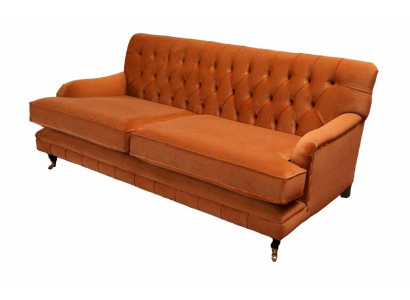 Chesterfield Design Luxus Polster Sofa Couch Sitz Garnitur Textil Neu