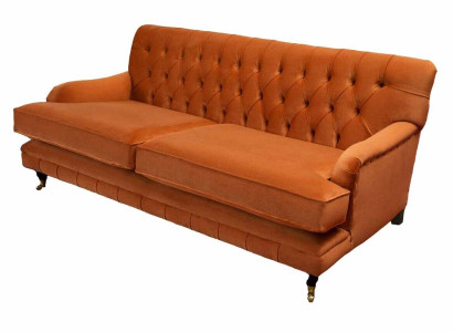 Chesterfield Design Luxus Polster Sofa Couch Sitz Garnitur Textil Neu