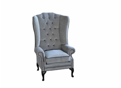 Ohrensessel Chesterfield 1 Sitzer Sessel Textil Polster Sofa Couch Neu