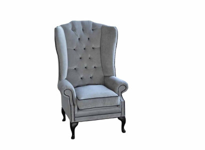 Ohrensessel Chesterfield 1 Sitzer Sessel Textil Polster Sofa Couch Neu
