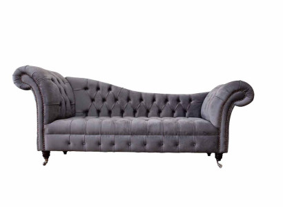 Chesterfield 3 Sitzer Design Couch Sofa Polster Sitz Stoff Luxus Couchen