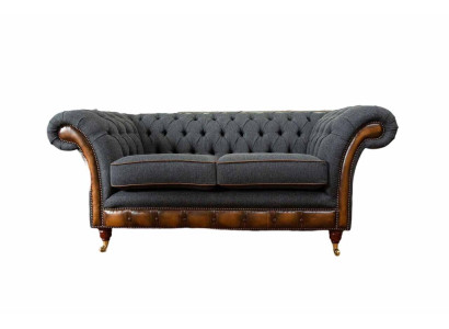 Sofa 2 Sitzer Design Sofas Polster Couchen Textil Chesterfield Zweisitzer