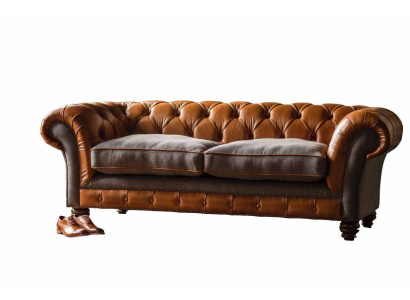 Sofa Luxus Leder Chesterfield Couch Sofas Polster 3 Sitzer Design Neu