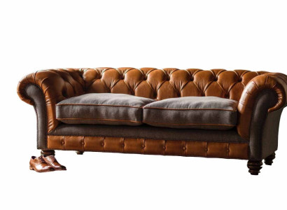 Sofa Luxus Leder Chesterfield Couch Sofas Polster 3 Sitzer Design Neu