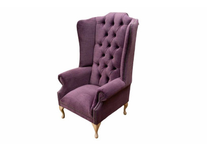 Ohrensessel Designer Textil 1 Sitzer Couchen Polster Chesterfield Sitz