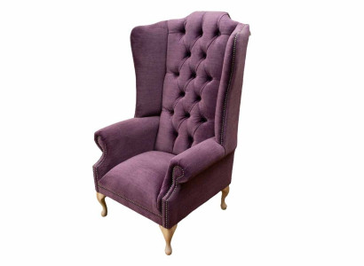 Ohrensessel Designer Textil 1 Sitzer Couchen Polster Chesterfield Sitz