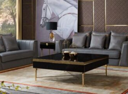 Luxus Möbel Sofagarnitur Couch Sofa Polster 3 2 1 Sitzer mit Couchtisch