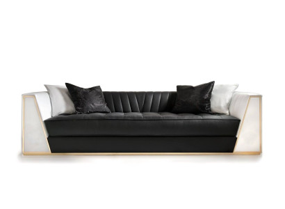 Dreisitzer Couch Polster Möbel Leder Sofa Couchen Möbel Wohnzimmer 3er