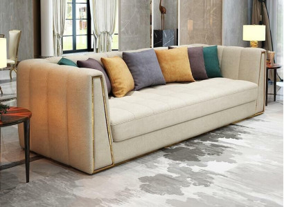 Dreisitzer Wohnlandschaft Modernes Sofa 3 Sitzer Ledersofa Designer