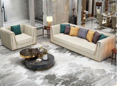 Edelstahl Exklusive Design Möbel 31 Sitzer Hocker Couch Polster Garnitur