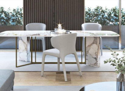 Luxus Möbel Marmor Tische 180x90cm Wohnzimmer Hotel Esszimmer Tisch Designer Neu