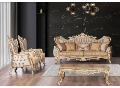 Luxus Set Garnitur Sofagarnitur 3+1+1 Sitzer Sofa Sessel Sofas Relax Wohnzimmer