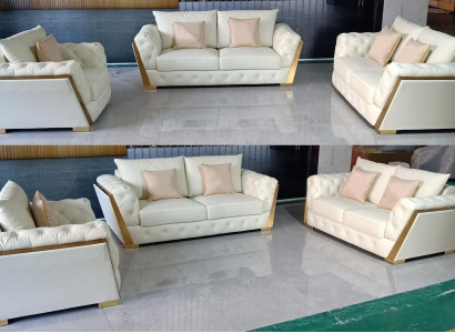 Sofa Couch Garnitur Möbel 3 tlg. Set Sofgarnitur Einrichtung Couchen