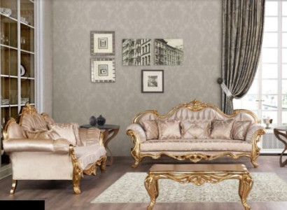 Luxus Sofagarnitur 3+3 Sitzer Couchtisch Garnitur Set Sofa Sessel Sofas 2tlg.