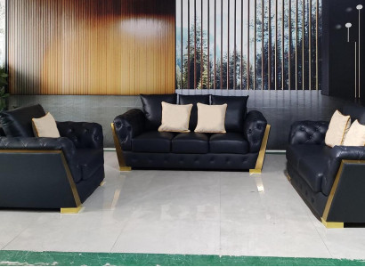 Chesterfield 3+2+1 Sofagarnitur Couch Möbel Sofa Couchen Set 3tlg