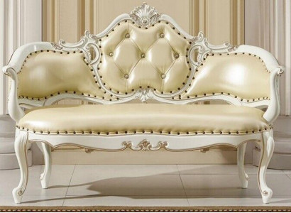 Bank Chesterfield Polster Sofa Ledersofa Königliche Sitzbank Couch