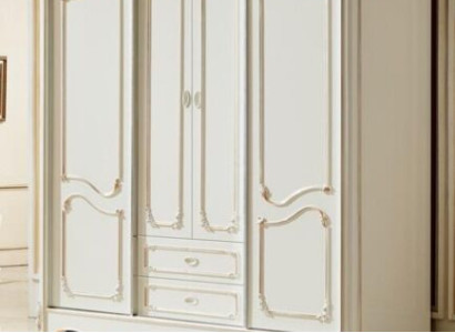 Klassischer Kleiderschrank Möbel Holz Schränke Schlafzimmer Weiß Holz