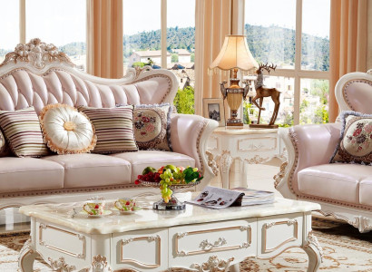 Couchtisch Weiß Tische Wohnzimmer Elegantes Klassische Design Möbel