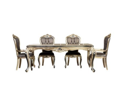 Klassischer Esstisch Tisch Barock Tische Esstische Holztisch 208x108 cm