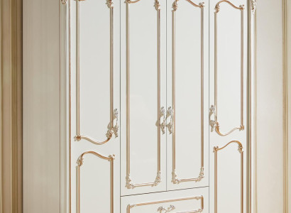 Kleiderschrank Weiß Elegantes Schlafzimmer Design Klassische Möbel Luxus