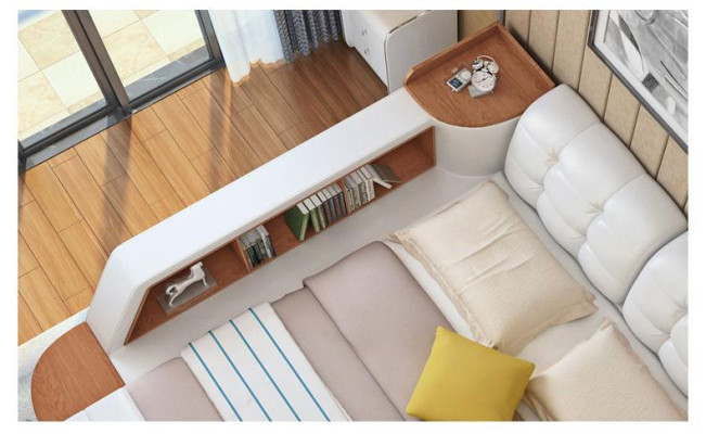 Polster Betten Moderne Hotel Multifunktion Neu Doppel Luxus Design Leder
