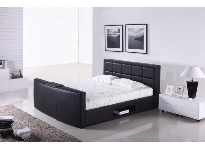 Bett mit Lift Fernseh Halterung Schlafzimmer Betten Polster Doppel