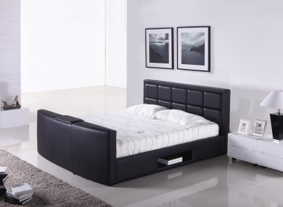 Bett mit Lift Fernseh Halterung Schlafzimmer Betten Polster Doppel