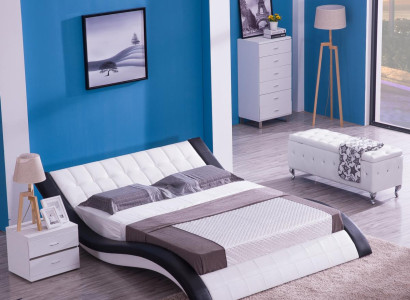 Design Bett Digital Sound USB Betten Luxus Schlafzimmer Möbel Leder