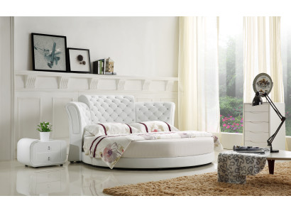 Chesterfield Rund Bett Möbel Polster Betten Schlafzimmer Möbel Lederbett Hotel