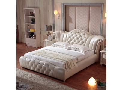 Design Chesterfield Bett Textil Samt Polster Hotel Leder Betten Schlafzimmer