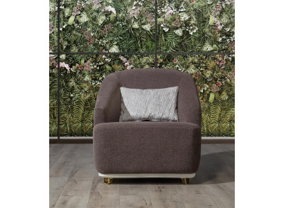 Sessel Einsitzer 1Sitz Sofa Couch Wohnzimmer Möbel Metall mit Textil