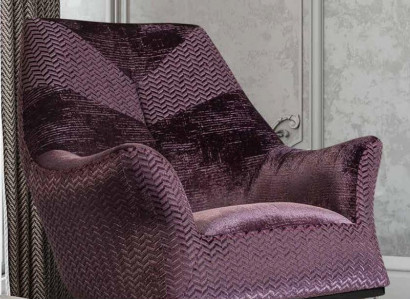 Sessel Einsitzer 1Sitzer Polster Sitz Designer Sitz Stoff Moderne Lila