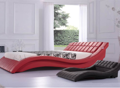 Doppel Ehe Bett Betten XXL Leder Gestell Neu Doppelbett Designer Polster