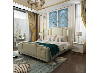 Betten Doppel Schlaf Zimmer Luxus Ehe Hotel Designer Bett 180x200 Leder