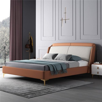 Bett Polster Design Luxus Doppel Hotel Ehe Schlaf Zimmer Leder 180x200cm