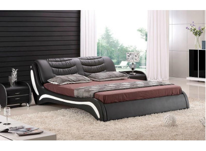 Designer Bett Schlafzimmer Betten Leder Hotel Luxus Polster Italienische