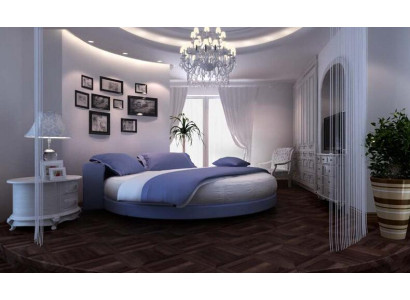 Rundes Leder Bett 200x200 Luxus Polster Rund Betten Runde Stoff Hotel