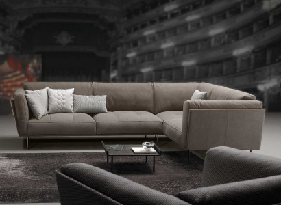 Stoff Ecksofa L-Form Sofa Couch Design Polster Textil Luxus Couchen