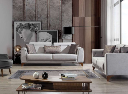 Sofagarnitur 3+3+1 Sitzer Garnitur Design Sofas Sofa Couch Polster Sitz Couch