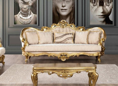 Sofa 3 Sitzer Stoff Dreisitzer Sofas Luxus Wohnzimmer Barock Stil Couch Barock Neu