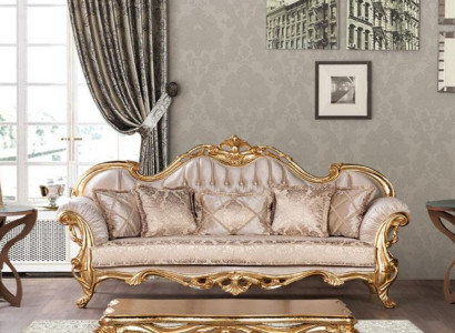 Sitz Dreisitzer Sofa 3 Sitzer Sofa Sofas Couchen Stoff Stil Barock Rokoko Möbel